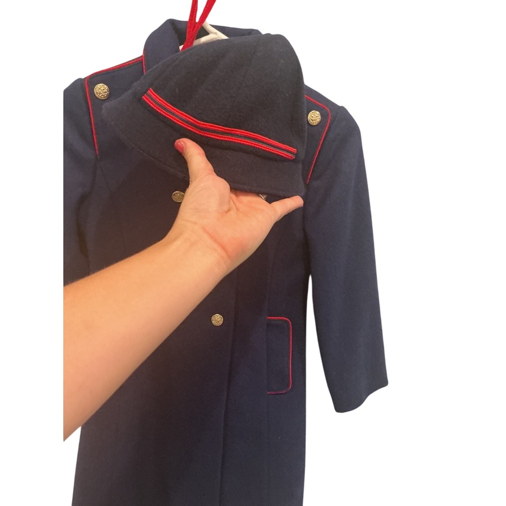 Vintage Rothschild Girls Peacoat Wool Coat 6 Sailor Navy Blue Military Classic - Picture 11 of 13